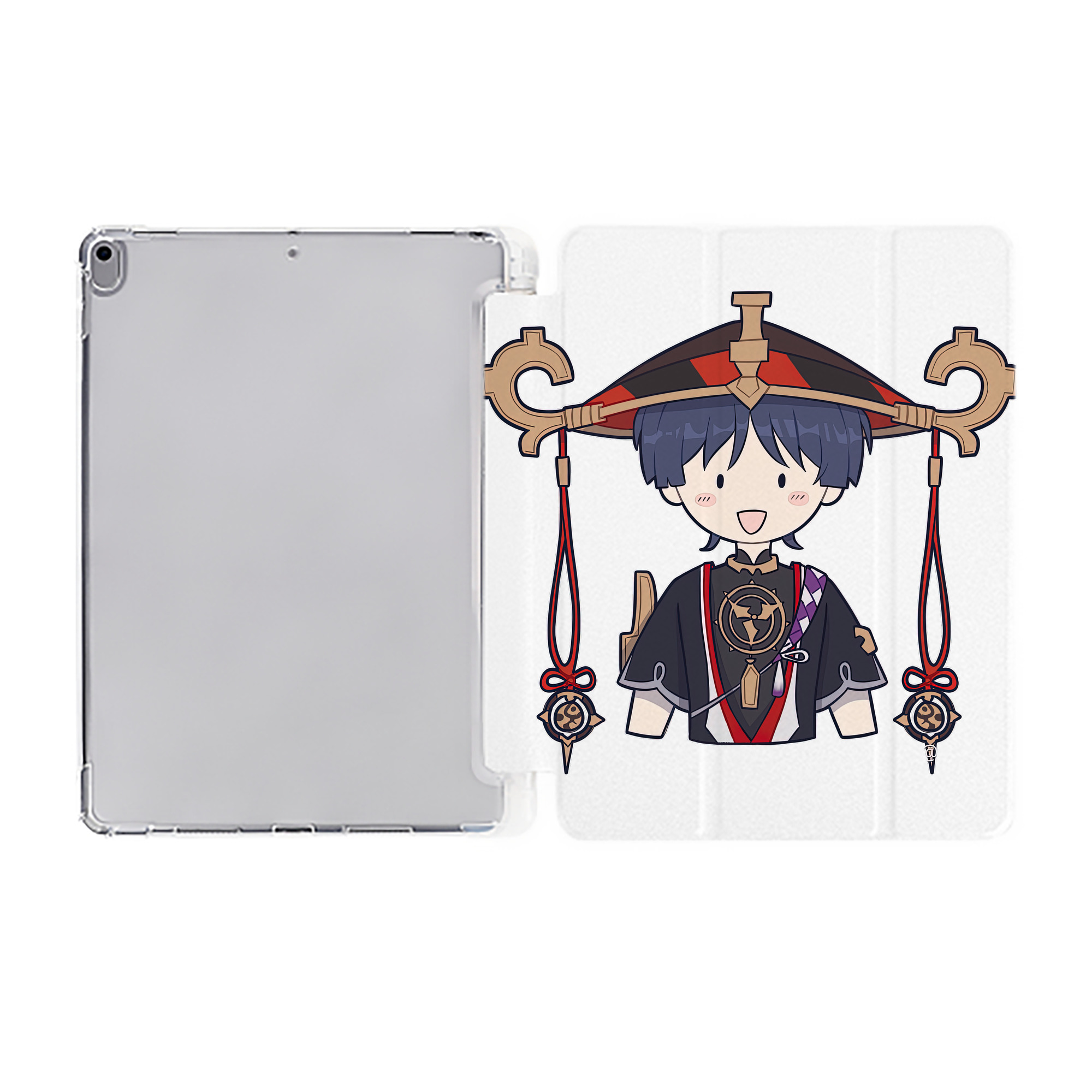 げんし神 さんペい genshin Sanpei IPad ケース ペン収納付き 三つ折りスタンド PUレザー×シリコン 対応機種9.5/10.5/10.9インチ